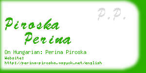 piroska perina business card